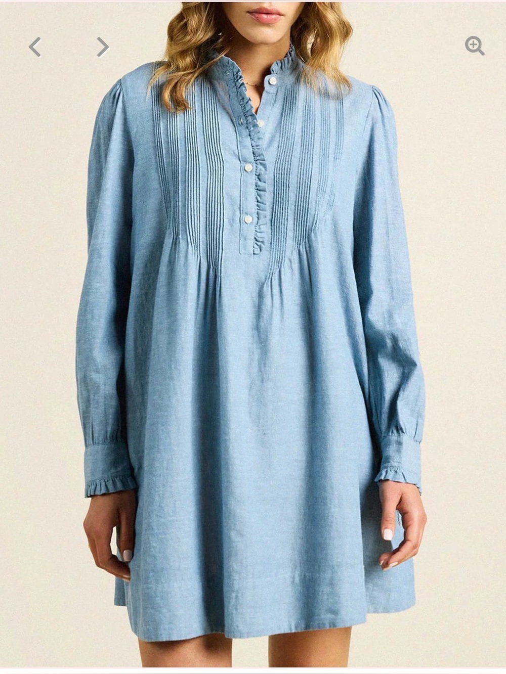 Travota Birds of Paradis Eve Chambray Shift Dress